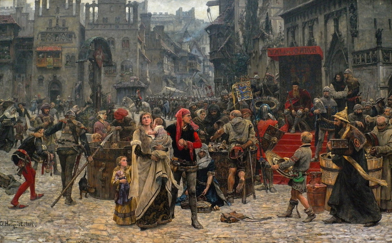 Valdemar_Atterdag_brandskattar_Visby_(1882) x.jpg (811.04 KiB) 2413 keer bekeken Schilderij van Carl Gustaf Hellqvist (1851-1890)<br /> van: Wikipedia, de vrije encyclopedie